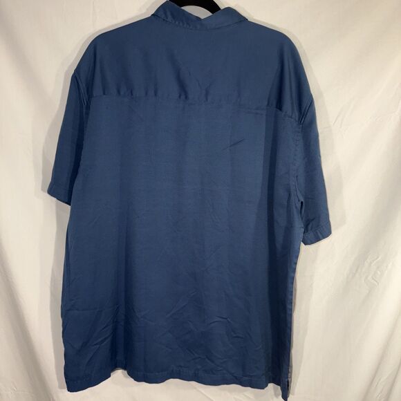 Mens Cubvera Gray/Blue Stripe Leisure Shirt Button Up Sz XXL - Picture 8 of 8